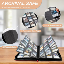 Trading Card Binder 9-Pocket, TCG Binder Fit for MTG Yugioh Card Album Book 432 - Image 2