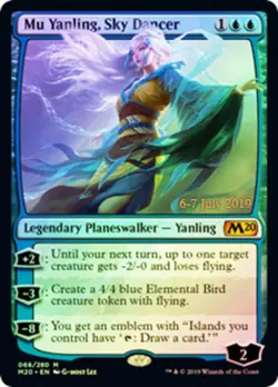 Light Play x 1 Mu Yanling, Sky Dancer - Foil - Prerelease Promo Core Set 2020 Va - Image 1