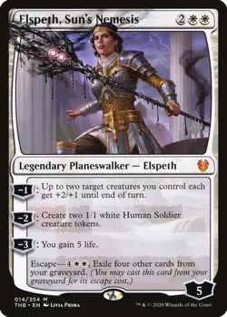 Light Play x 1 Elspeth, Sun's Nemesis - Foil - Promo Pack Theros Beyond Death Va - Image 1