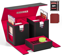 Deck Box for MTG with Commander Display, 3 in 1 Trading Card Storage Box Fit 200 - Image 1