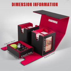 Deck Box for MTG with Commander Display, 3 in 1 Trading Card Storage Box Fit 200 - Image 3