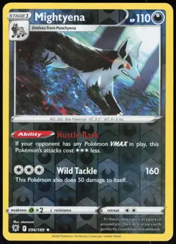 Mightyena 096/189 Rare Astral Radiance Pokemon Reverse Holo Near Mint - Image 1