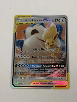 Eevee & Snorlax GX | 120/181 | Ultra Rare | 2019 Pokemon Team Up (Replica) - Image 1