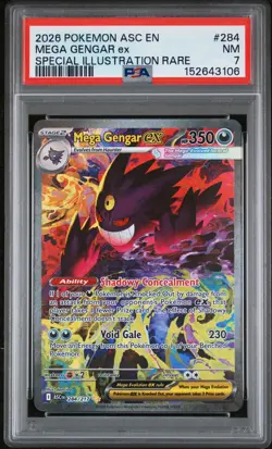 2026 POKEMON ASC EN-ASCENDED HEROES #284 MEGA GENGAR EX PSA 7 - Image 1
