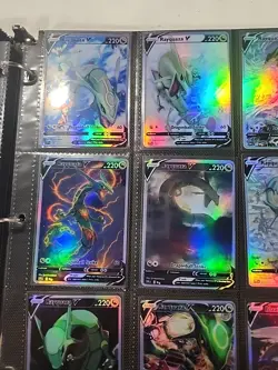 Lot of 9 Custom holo fanart mixed V Pokemon Trading Card Sleeved & Top Loaded!! - Image 3