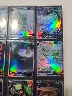 Lot of 9 Custom holo fanart mixed V Pokemon Trading Card Sleeved & Top Loaded!! - Image 4