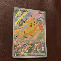 PIKACHU SVP 088 Scarlet & Violet Full Art Promo Pokemon Card Near Mint - Image 1