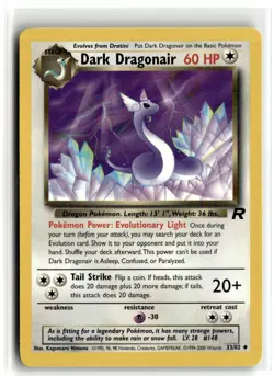2000 Pokemon - Team Rocket Dark Dragonair #33/82 - Image 1