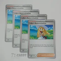Lillie’s Determination 119/132 x4 Playset 4x Pokemon TCG ME01 Mega Evolution MEG - Image 1