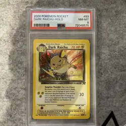 PSA 8 Pokemon Team Rocket Dark Raichu Holo Secret Rare - Image 1
