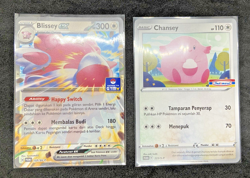 Pokemon Indonesia Chansey Promo 223/S-P Indomaret Stamp & Blissey EX Gym Promo - Image 1