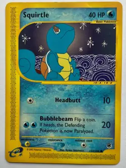 Pokemon Squirtle 132/165 Expedition Base Set Regular - Image 1