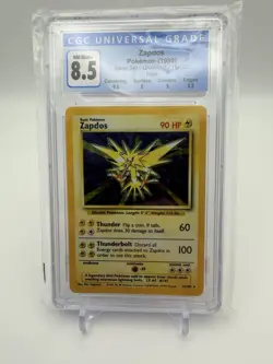 1999 Pokemon Base Set 16/102 Zapdos Holo CGC 8.5 NM/MINT+ - Image 1