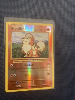 Pokemon TCG Growlithe Reverse Holo Card 17/108 XY Evolutions - Image 1