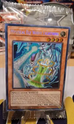 Yugioh Mystical Elf White Lightning LDS3-EN135 Secret Rare Limited SEALED - Image 1