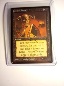 Beta DEMONIC TUTOR Magic The Gathering MTG Card GREAT Condition FREE SHIPPING! - Image 1