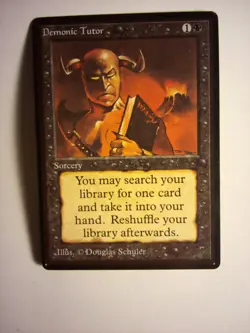 Beta DEMONIC TUTOR Magic The Gathering MTG Card GREAT Condition FREE SHIPPING! - Image 5