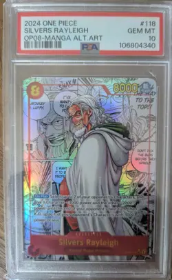 SILVERS RAYLEIGH - MANGA ALTERNATE ART - PSA 10 - OP08-118 - 2024 - ENGLISH - Image 1