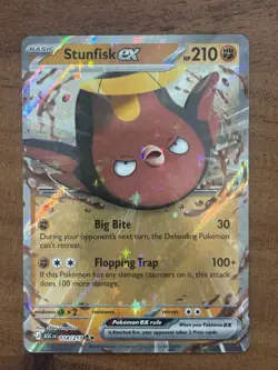 Pokemon TCG Stunfisk Ex 114/217 Ascended Heroes Double Rare NM Card - Image 1