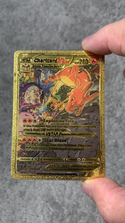 Charizard VStar HP280 Explosive Fire Rare Gold Accent Foil Fan Art Cards - Image 2