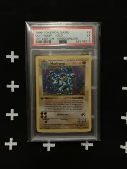 PSA 5 Machamp Holo 1st Edition Shadowless 8/102 Base Set Pokemon Card 1999 - Image 1