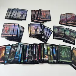 ALL FOIL LANDS MTG MAGIC THE GATHERING 92 FULL ART 140 NORMAL. 232 TOTAL FOILS - Image 1