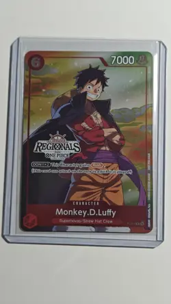 Monkey D Luffy P-001 V2 regionals One Piece TCg Card Game Limited - Image 1
