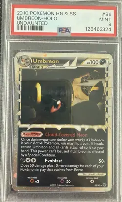 Umbreon Holo #86/90 - 2010 Pokemon Heartgold and Soulsilver Undaunted - PSA 9 - Image 1