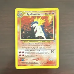 Pokemon Typhlosion 18/111 Neo Genesis Holo Rare 100 HP Stage 2 Flame Wheel - Image 1