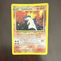 Pokemon Typhlosion 18/111 Neo Genesis Holo Rare 100 HP Stage 2 Flame Wheel - Image 4