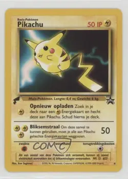 Pikachu (Pikachu World Collection Promo) German Pokemon WOTC Black Star #4 1999 - Image 1