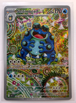 Pokemon Seismitoad 105/086 Illustration Rare SV Black Bolt Holo NM - Image 1