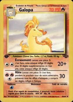 Rapidash (Galopa) - French WOTC 1st Edition Jungle 44/64 - LP - Pokemon - Image 1