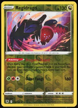Regidrago 118/189 Rare Astral Radiance Pokemon Reverse Holo Near Mint - Image 1