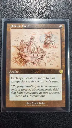 Defense Grid Schematic Retro Frame 76 M PF MTG Brothers War Series - Image 1