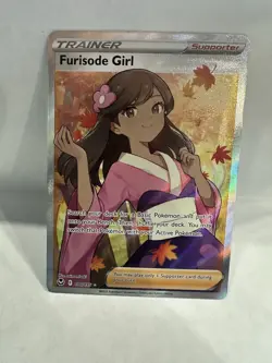 Pokemon TCG Furisode Girl Trainer Ultra Rare Full Art Holo Swsh12 190/195 - Image 1