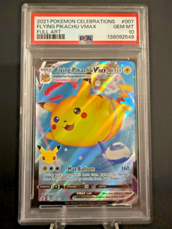 2021 Pokemon Celebrations Flying Pikachu VMAX PSA 10 GEM MINT 007/025 FULL ART - Image 1