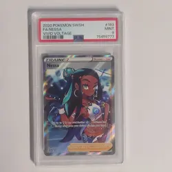 Pokemon Nessa Full Art 183/185 Vivid Voltage Holo Ultra Rare PSA 9 - Image 1
