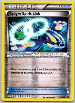 Kyogre Spirit Link 132/160 Reverse Holo Uncommon Primal Clash LP - Image 1