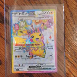 Pokemon Pikachu EX 219/191 Sv08: Surging Sparks Ultra Rare Full Art Holo 200 HP - Image 1