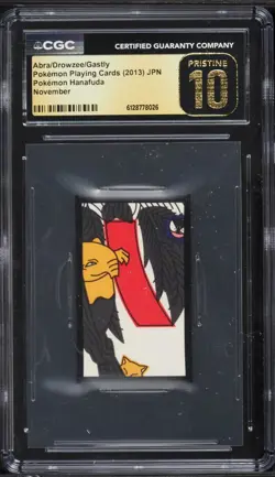 2013 Pokemon Japanese Hanafuda November Abra Drowzee Gastly CGC 10 PRISTINE - Image 1