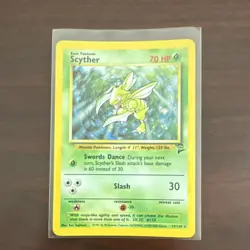 Pokemon Scyther 17/130 Jungle Holo Rare 70 HP 1999 WotC Ken Sugimori - Image 1