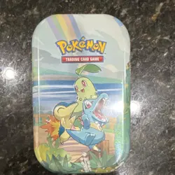 Pokemon TCG Celebrations Mini Tin Chikorita Cyndaquil Totodile English 2021 - Image 1