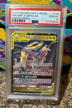PSA 10 Garchomp & Giratina GX #146 Pokemon Unified Minds - Image 1