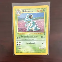 Pokemon Nidoqueen 12/130 Base Set 2 Holo Rare 90 HP Stage 2 Mega Punch - Image 1