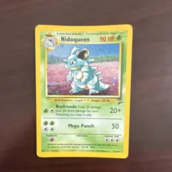 Pokemon Nidoqueen 12/130 Base Set 2 Holo Rare 90 HP Stage 2 Mega Punch - Image 3