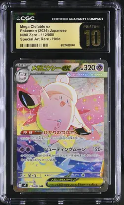 2026 POKEMON JPN NIHIL ZERO SPECIAL ART RARE MEGA CLEFABLE EX CGC 10 PRISTINE - Image 1