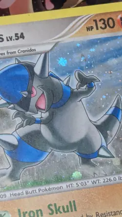 Pokemon TCG 2009 RAMPARDOS 13/127 (Holo Rare) Platinum - Image 3