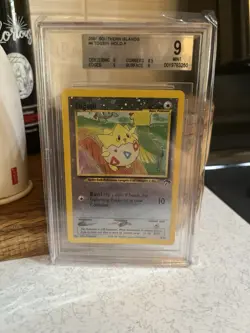 Pokemon Togepi Southern Islands Promo Reverse Holo 2001 04/18 BGS 9 - Image 1