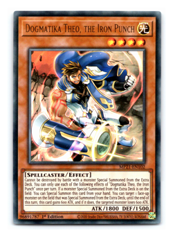 Dogmatika Theo, the Iron Punch - MP21-EN102 - Ultra Rare 1st Edition Yugioh - Image 1